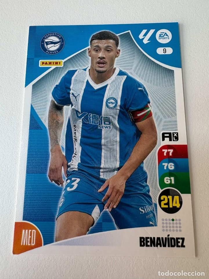 Cromos de f&uacute;tbol: Carta Benav&iacute;dez Alav&eacute;s 9 Adrenalyn 2024-25