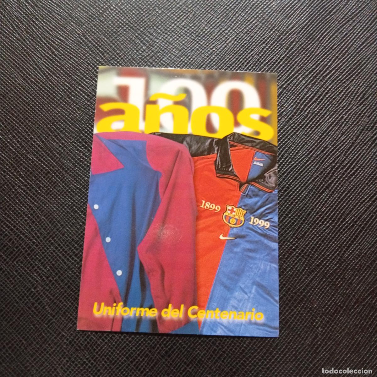 Cromos de f&uacute;tbol: 7 UNIFORME DEL CENTENARIO PANINI BARCELONA 1899 1999 CENTENARIO 100 A&Ntilde;OS CROMO BARCA - A174 PG82