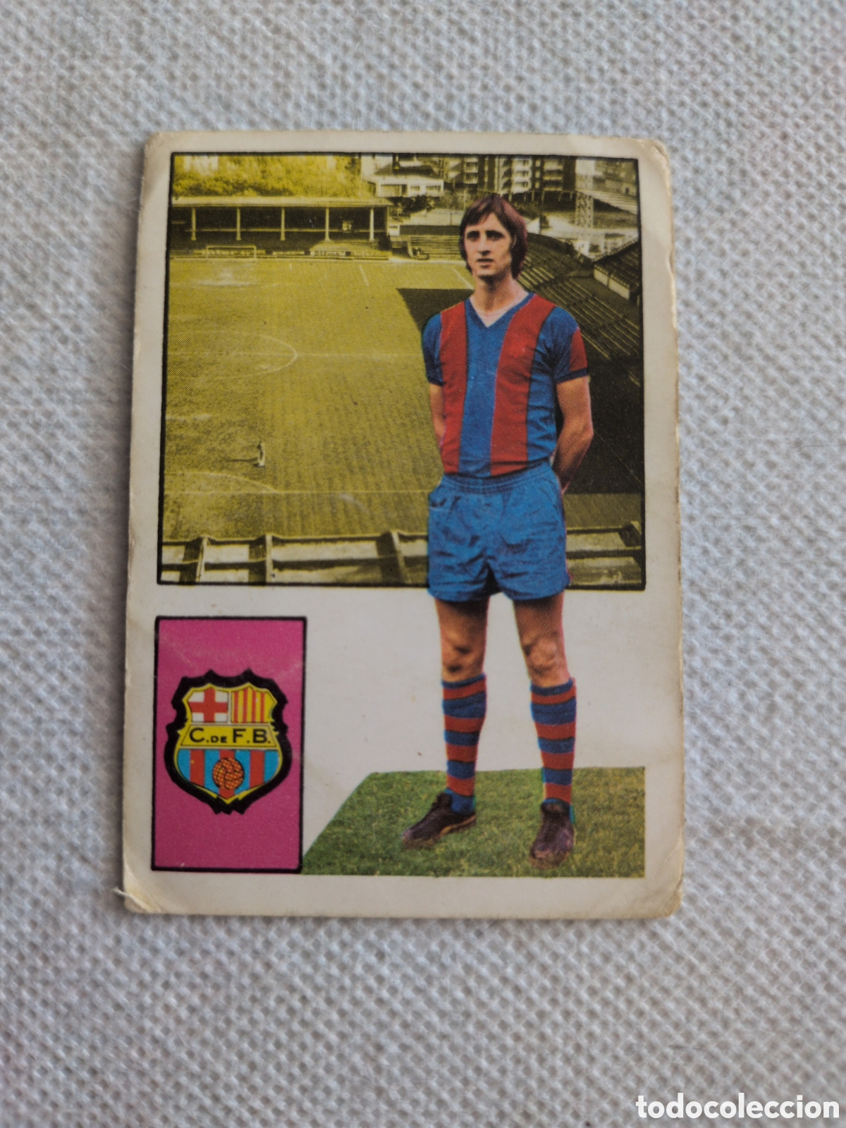 Figurine di Calcio: CRUYFF 1974 1975 FHER DISGRA FC BARCELONA C.F. CROMO FUTBOL CAMPEONATO LIGA 74 75. NUNCA PEGADO