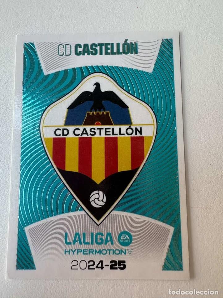 Cromos de f&uacute;tbol: Carta Escudo Castell&oacute;n 6 LaLiga Liga Hypermotion Liga Este 2024-25