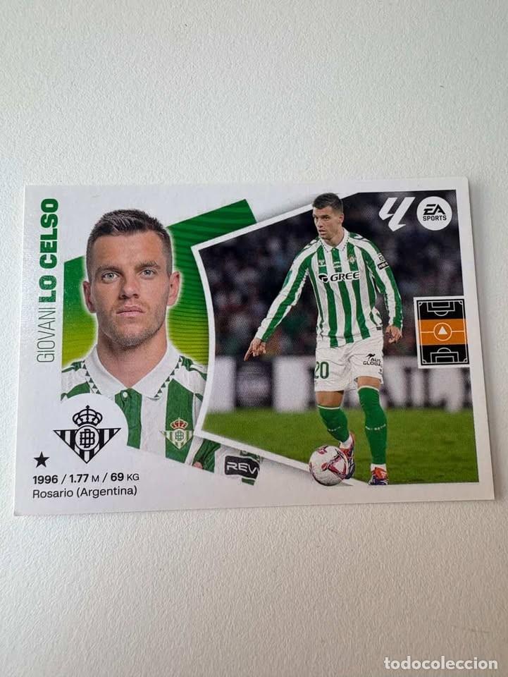 Cromos de f&uacute;tbol: Carta Lo Celso Betis &Uacute;ltimo Fichaje 65 Liga Este 2024-25