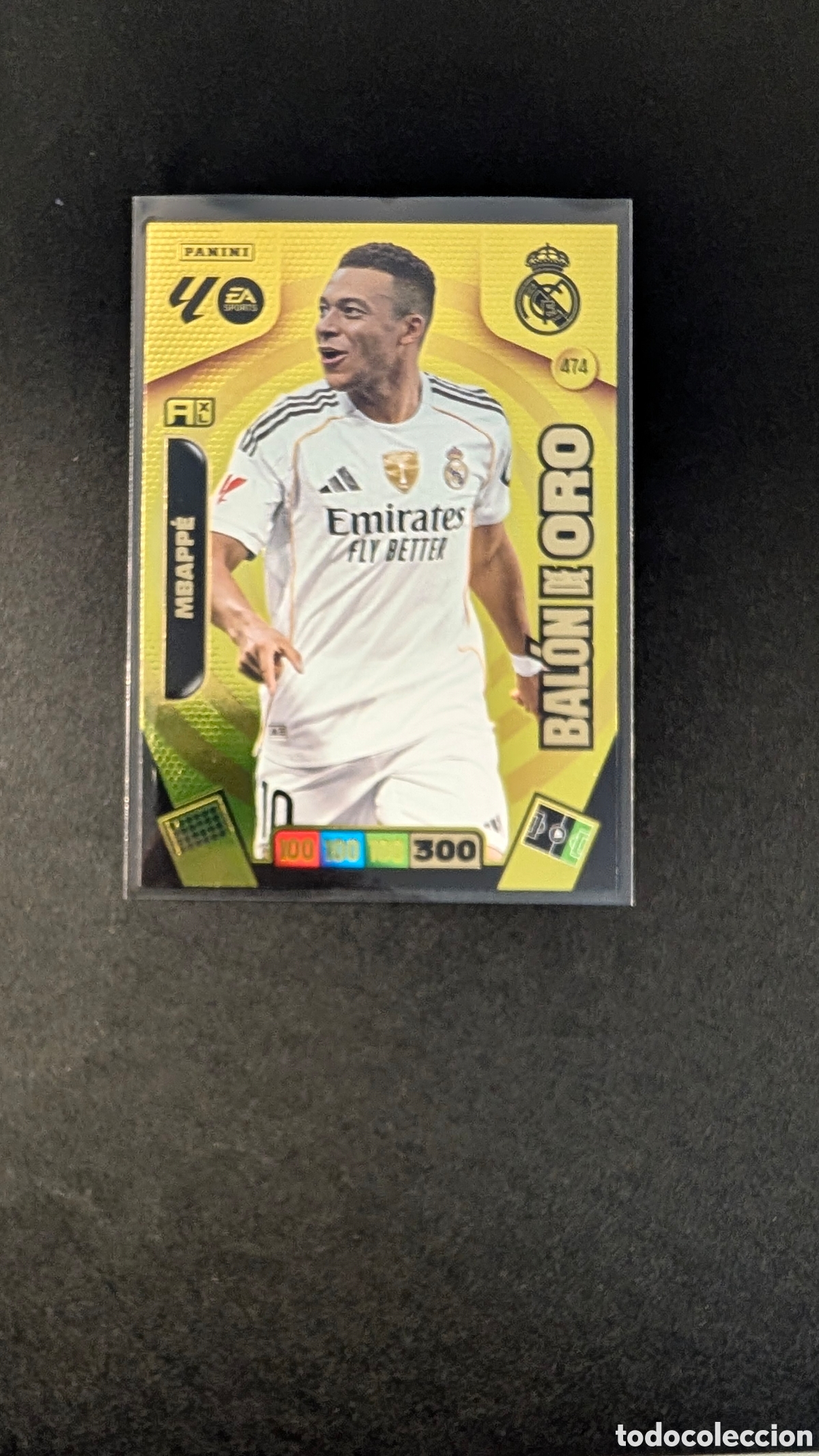 Cromos de f&uacute;tbol: MBAPPE REAL MADRID 474 BALON DE ORO ADRENALYN XL LIGA 2025/2026 25 26 PANINI