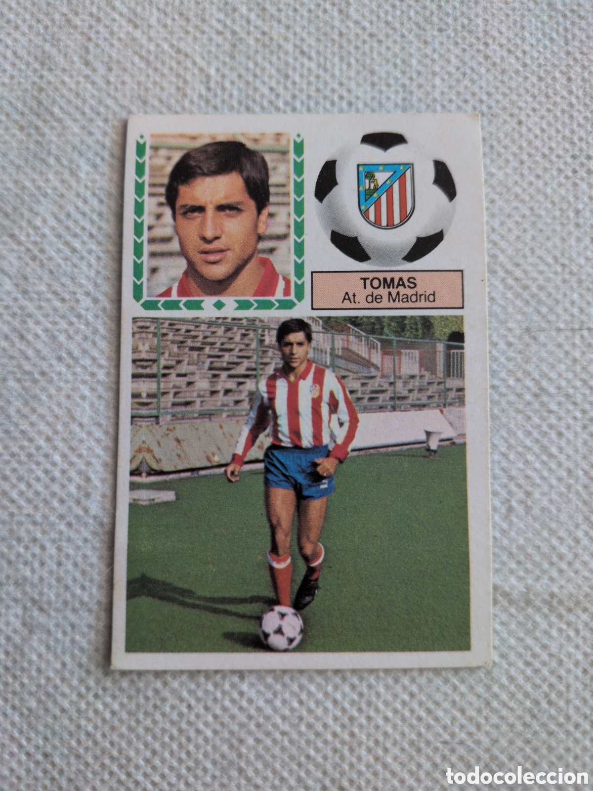 Figurine di Calcio: CROMO FICHAJE 3 BIS TOMAS AT. MADRID EDICIONES ESTE LIGA FUTBOL 1983 1984 83 84. NUNCA PEGADO
