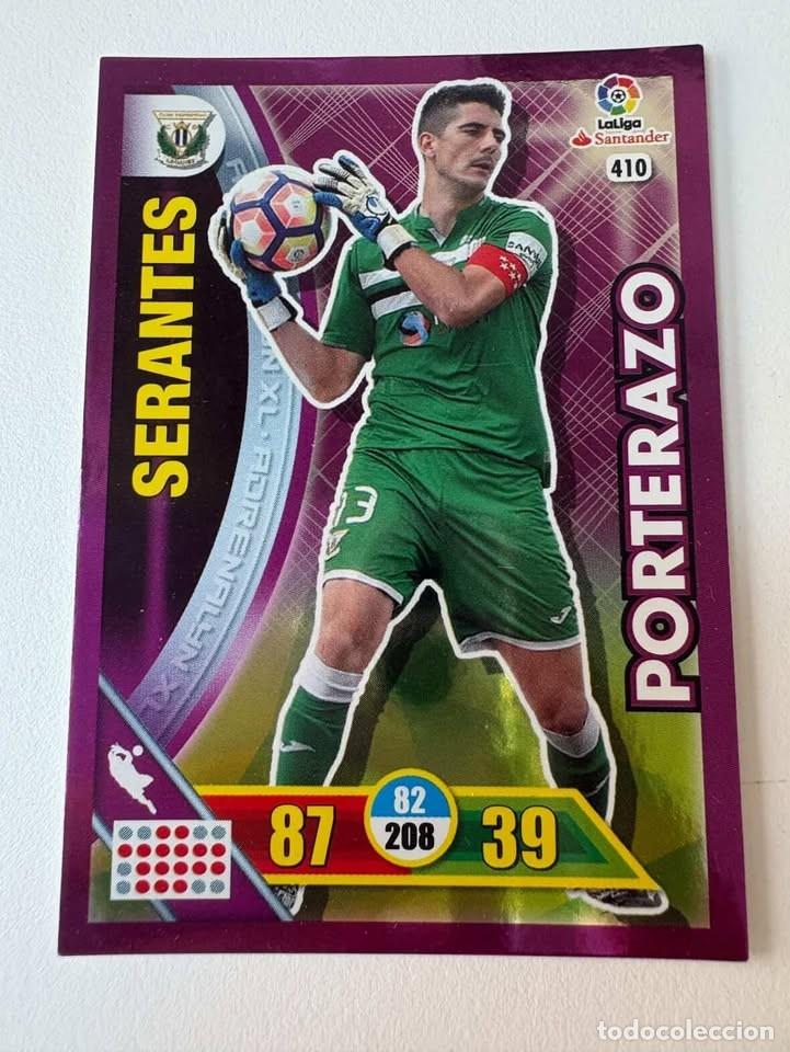 Fu&szlig;ball-Sticker: Carta Serantes Legan&eacute;s Porterazo 410 Adrenalyn 2016-17