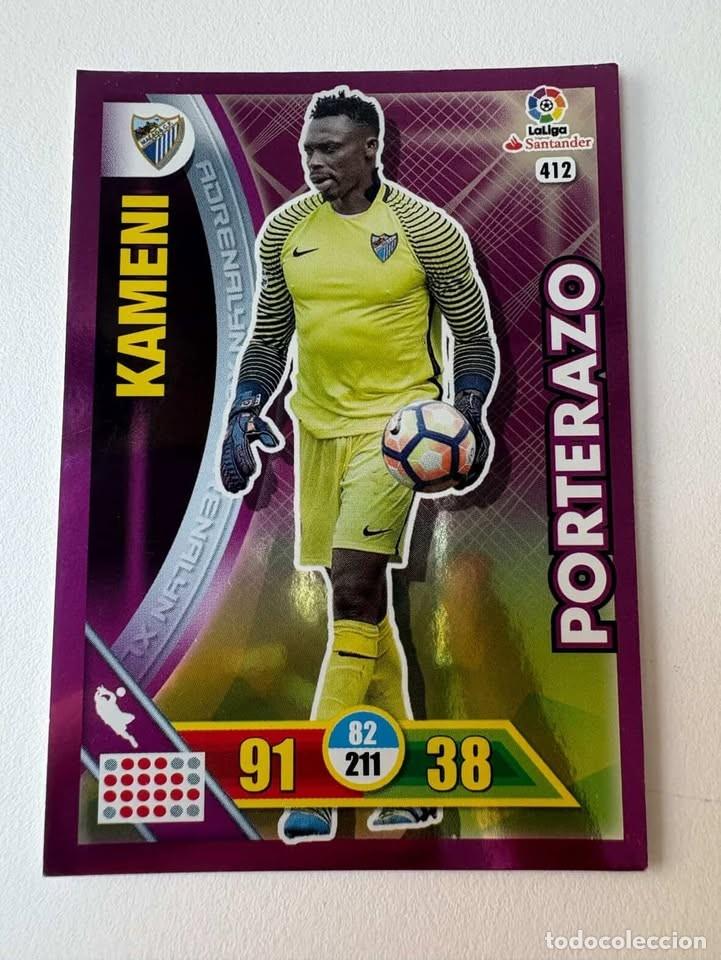Fu&szlig;ball-Sticker: Carta Kameni M&aacute;laga Porterazo 412 Adrenalyn 2016-17