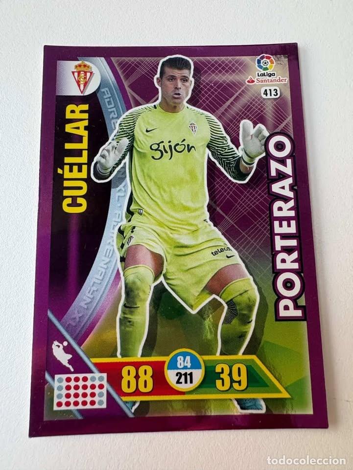 Cromos de f&uacute;tbol: Carta Cu&eacute;llar Sporting de Gij&oacute;n Porterazo 413 Adrenalyn 2016-17