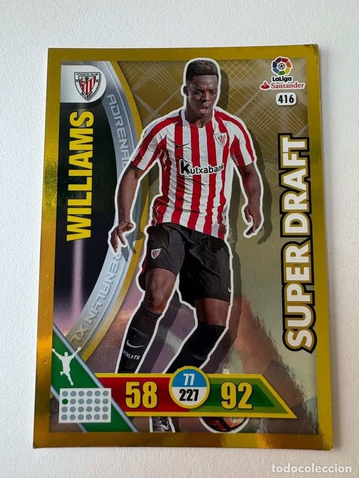 Cromos de f&uacute;tbol: Carta Williams Atlhetic Club de Bilbao Super Draft 416 Adrenalyn 2016-17