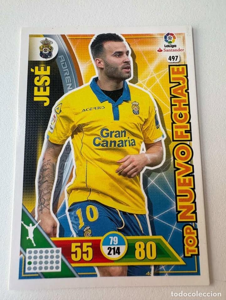 Cromos de f&uacute;tbol: Carta Jes&eacute; Top Nuevo Fichaje Las Palmas Adrenalyn 2016-17