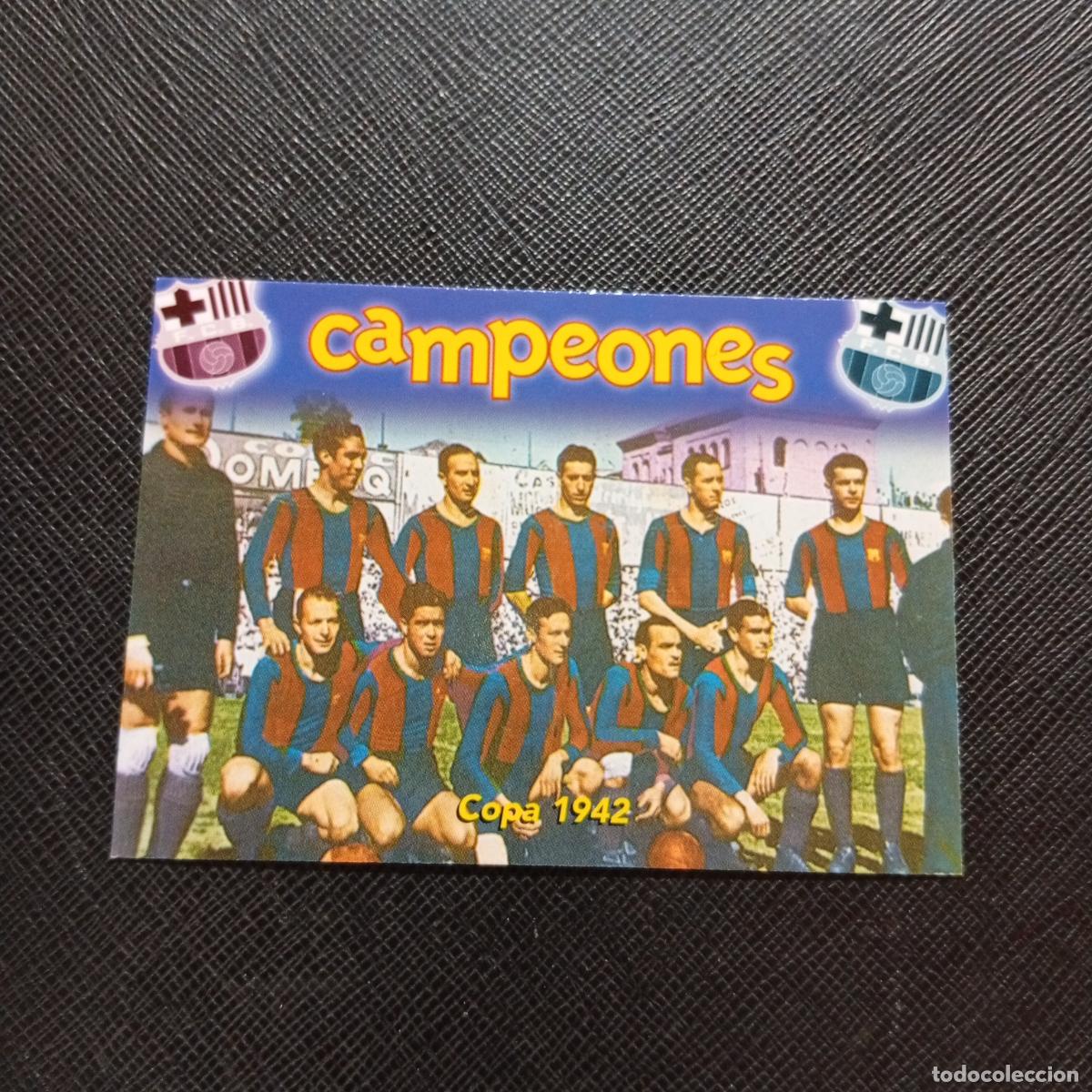 Cromos de f&uacute;tbol: 33 COPA 1942 PANINI BARCELONA 1899 1999 CENTENARIO 100 A&Ntilde;OS CROMO BARCA - A174 PG154