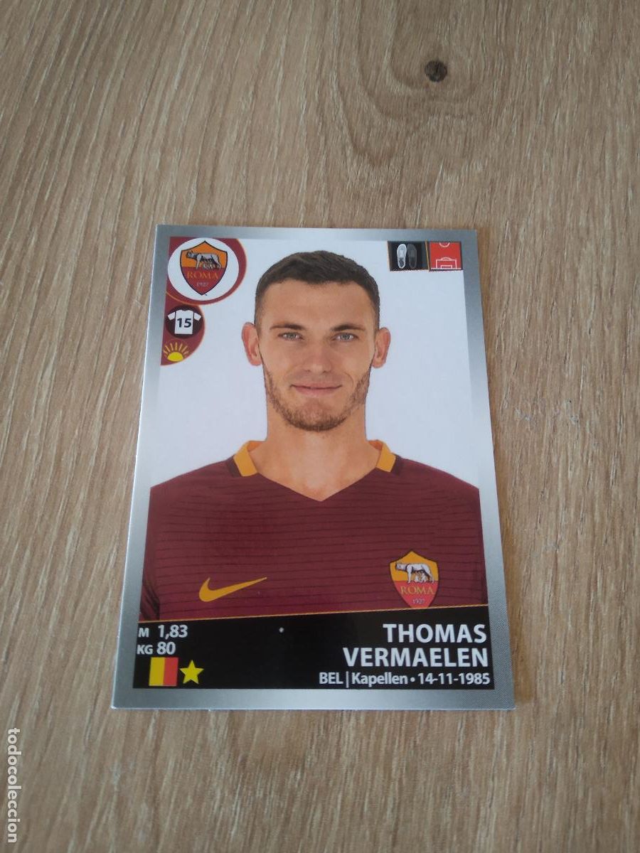 Figurine di Calcio: 427 THOMAS VERMAELEN ROMA CROMO FUTBOL PANINI LIGA ITALIA 16-17 CALCIATORI 2016-2017