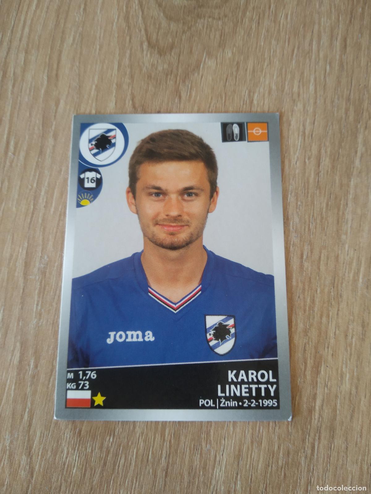 Cromos de f&uacute;tbol: 466 KAROL LINETTY SAMPDORIA CROMO FUTBOL PANINI LIGA ITALIA 16-17 CALCIATORI 2016-2017