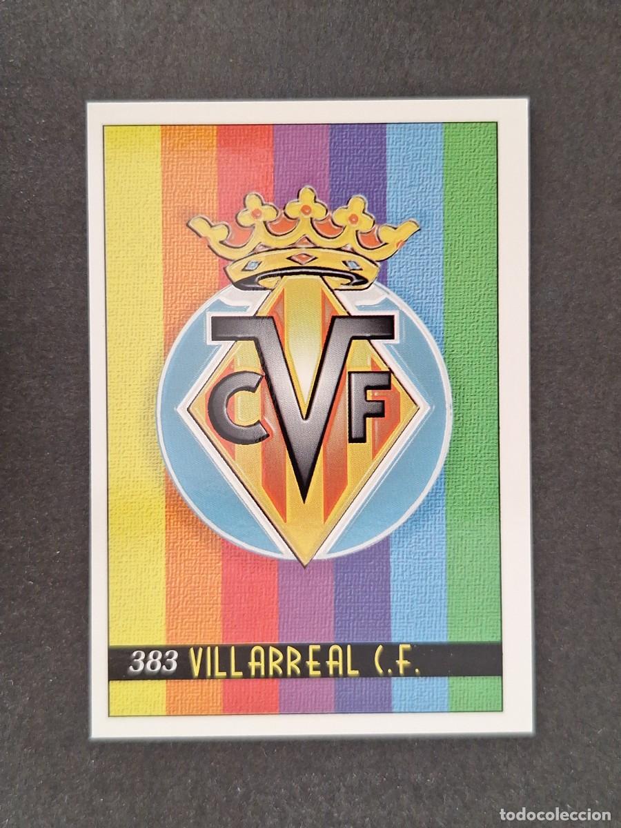 Cromos de f&uacute;tbol: L1 ESCUDO VILLARREAL C. F. 2&ordf; SEGUNDA DIVISION 383 MUNDICROMO LAS FICHAS DE LA LIGA 2000 99 00