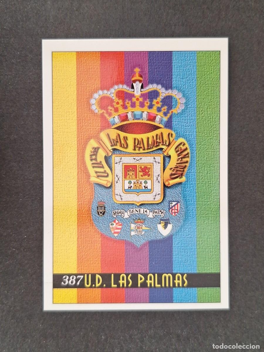 Cromos de f&uacute;tbol: L1 ESCUDO U. D. LAS PALMAS 2&ordf; SEGUNDA DIVISION 387 MUNDICROMO LAS FICHAS DE LA LIGA 2000 99 00