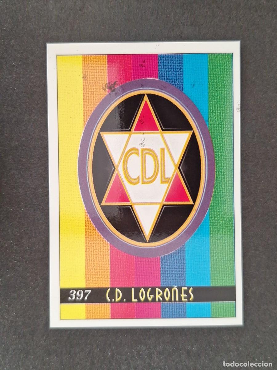 Cromos de f&uacute;tbol: L1 ESCUDO C. D. LOGRO&Ntilde;ES 2&ordf; SEGUNDA DIVISION 397 MUNDICROMO LAS FICHAS DE LA LIGA 2000 99 00