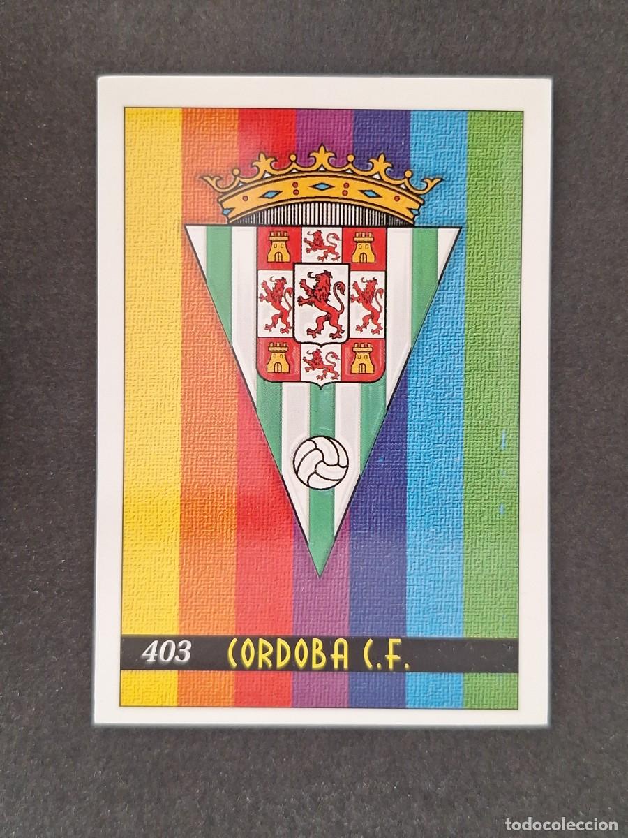 Cromos de f&uacute;tbol: L1 ESCUDO CORDOBA C. F. 2&ordf; SEGUNDA DIVISION 403 MUNDICROMO LAS FICHAS DE LA LIGA 2000 99 00