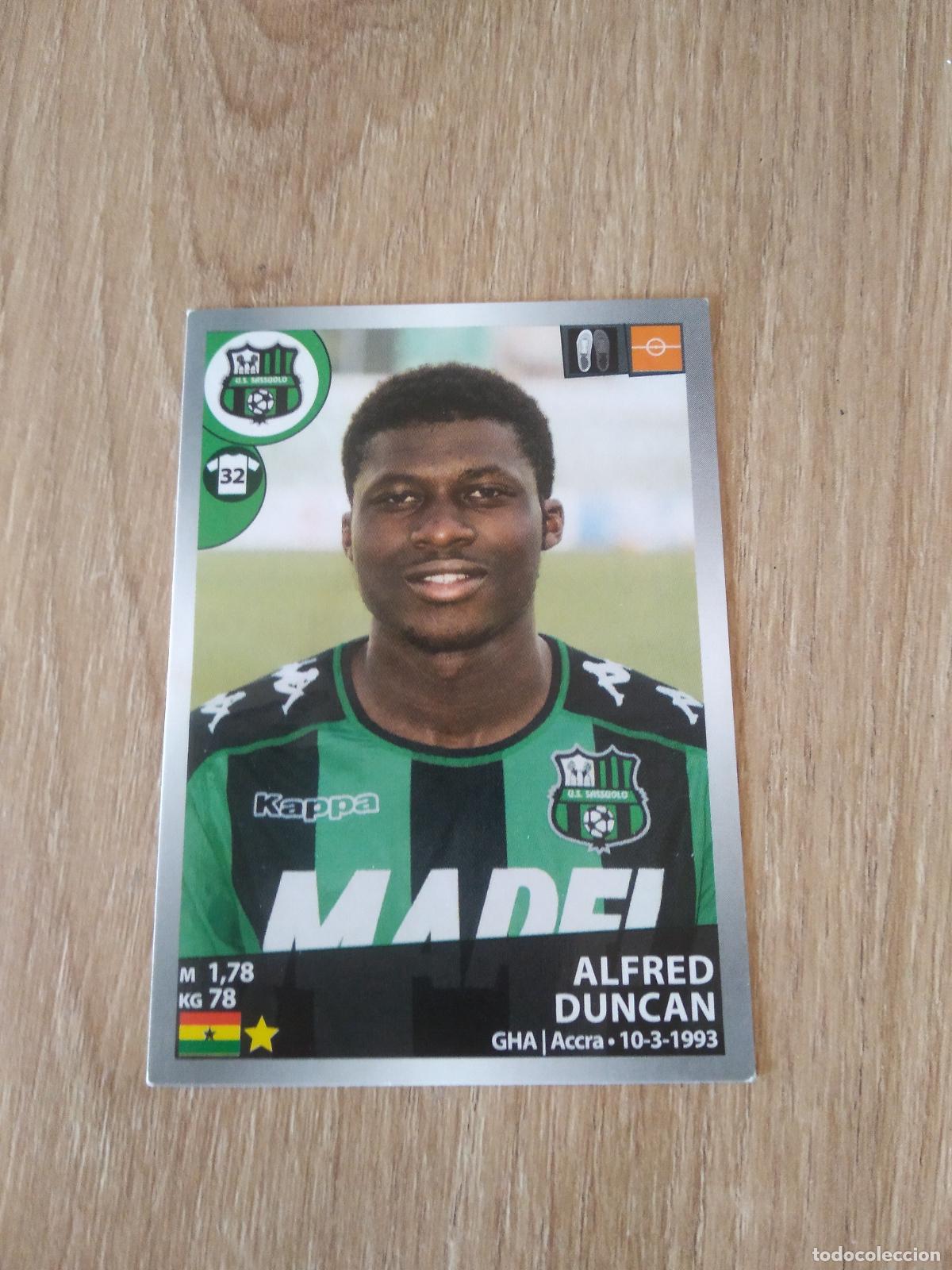 Fu&szlig;ball-Sticker: 495 ALFRED DUNCAN SASSUOLO CROMO FUTBOL PANINI LIGA ITALIA 16-17 CALCIATORI 2016-2017