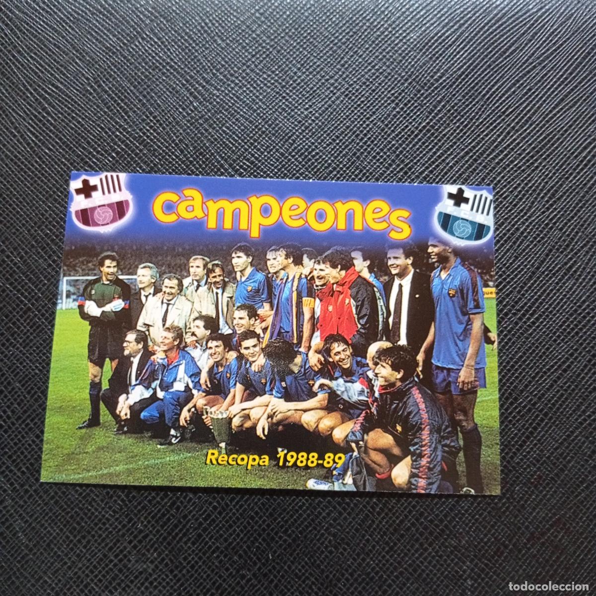 Fu&szlig;ball-Sticker: 64 RECOPA 1988 89 PANINI BARCELONA 1899 1999 CENTENARIO 100 A&Ntilde;OS CROMO BARCA - A174 PG262