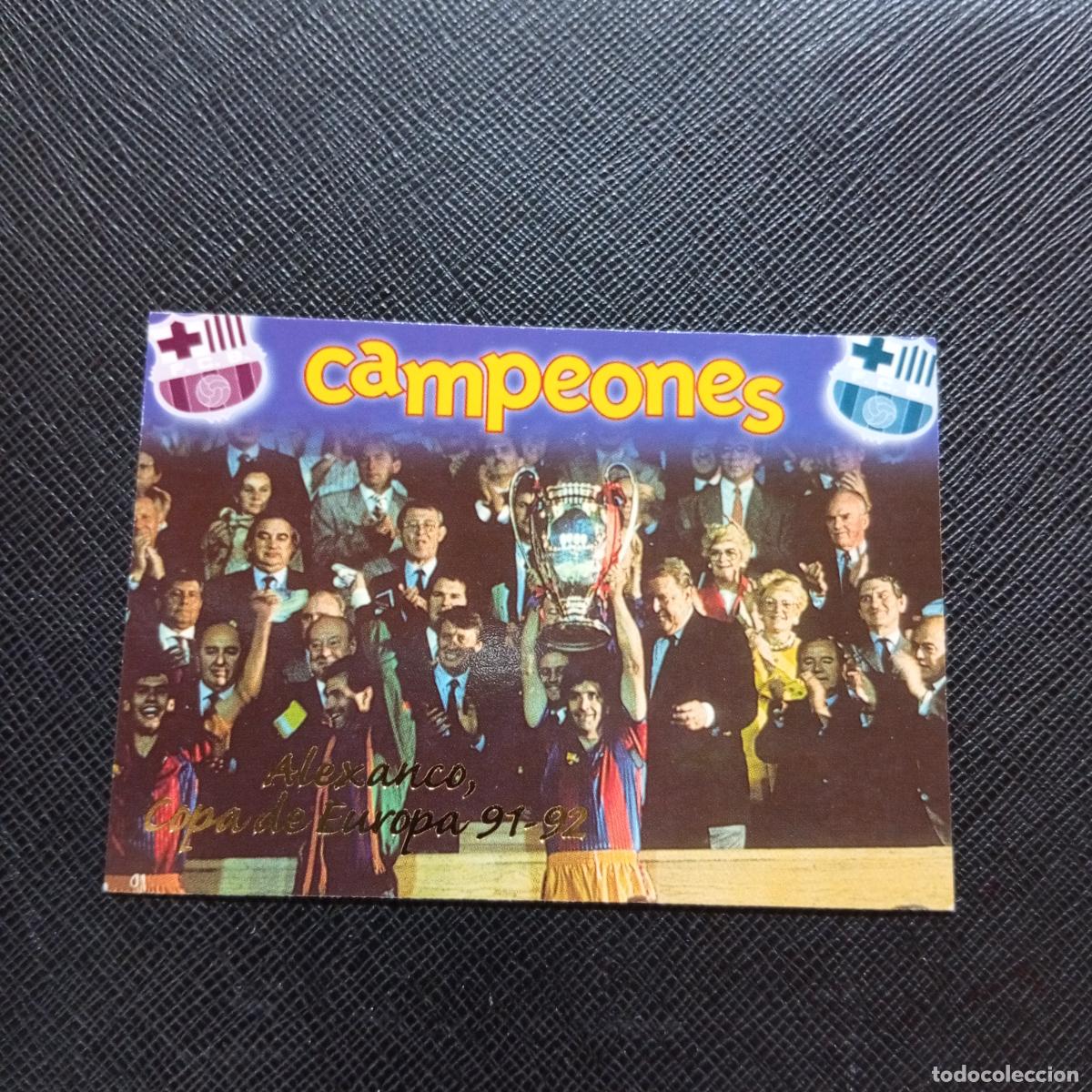 Cromos de Futebol: 72 COPA DE EUROPA 1991 92 PANINI BARCELONA 1899 1999 CENTENARIO 100 A&Ntilde;OS CROMO BARCA - A174 PG280