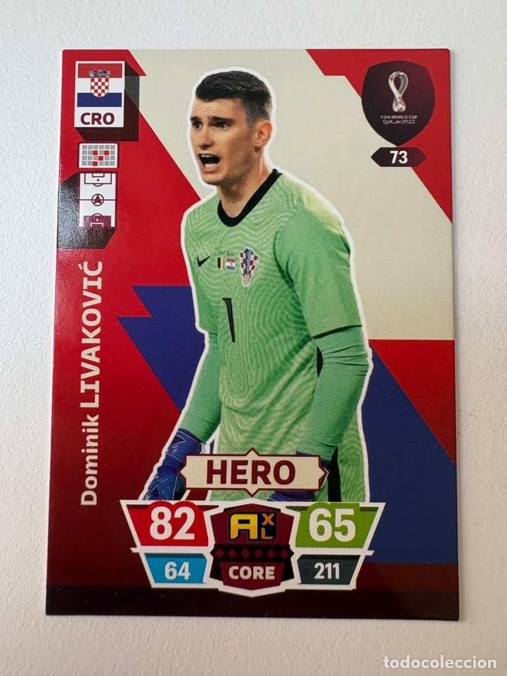 Cromos de Futebol: Carta Livakovic Hero Croacia 73 Mundial Qatar Adrenalyn 2022