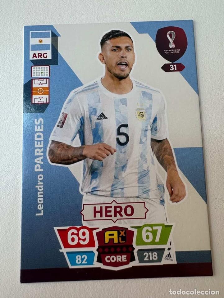 Cromos de Futebol: Carta Paredes Hero Argentina 31 Mundial Qatar Adrenalyn 2022