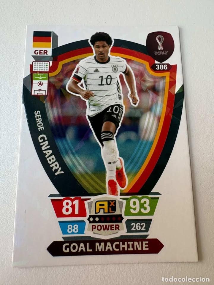 Cromos de Futebol: Carta Gnabry Goal Machine Alemania 386 Mundial Qatar Adrenalyn 2022