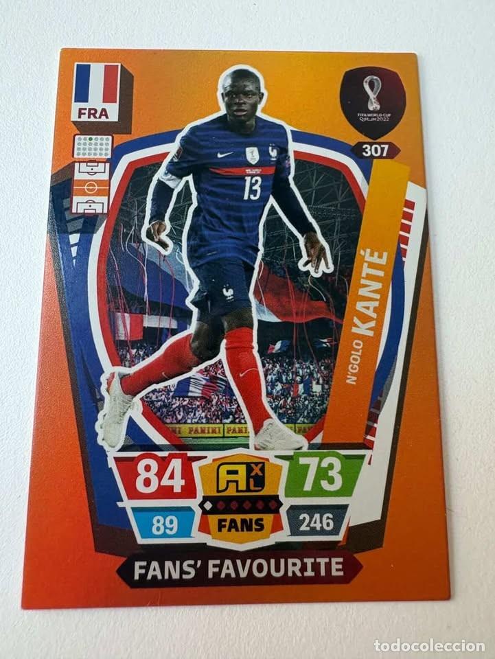 Cromos de Futebol: Carta Kant&eacute; Fans' Favourite Machine Francia 307 Mundial Qatar Adrenalyn 2022