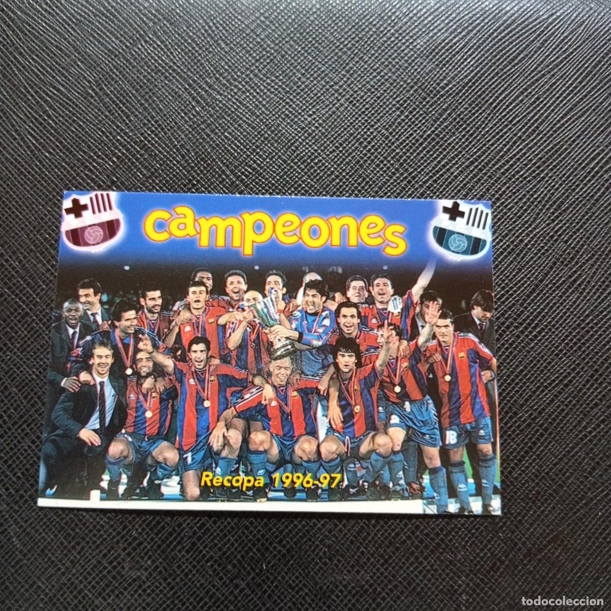 Cromos de Futebol: 77 RECOPA 1996 97 PANINI BARCELONA 1899 1999 CENTENARIO 100 A&Ntilde;OS CROMO BARCA - A174 PG280