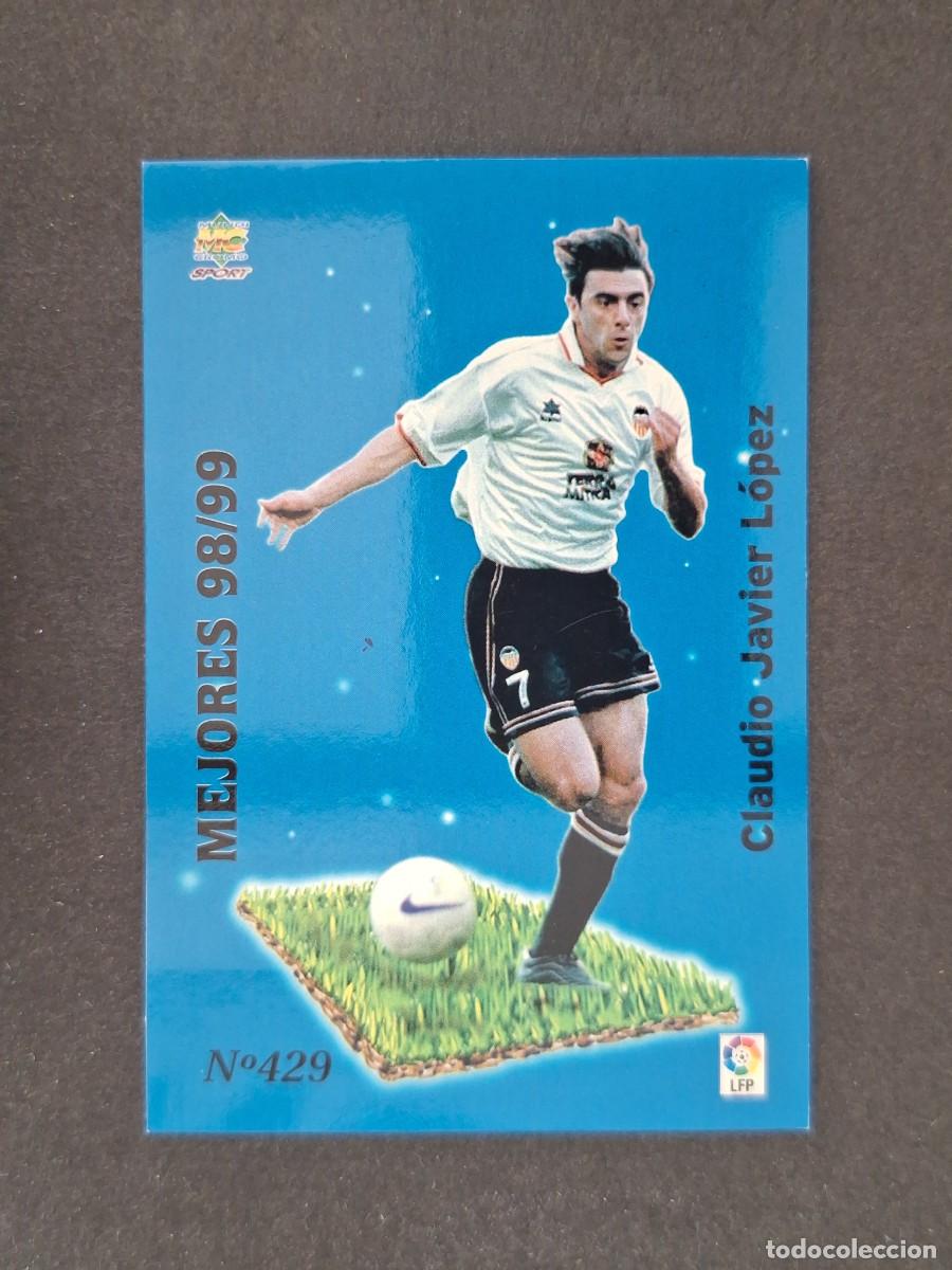 Figurine di Calcio: L1 CLAUDIO LOPEZ VALENCIA C. F. MEJORES 98/99 429 MUNDICROMO LAS FICHAS DE LA LIGA 2000 99 00
