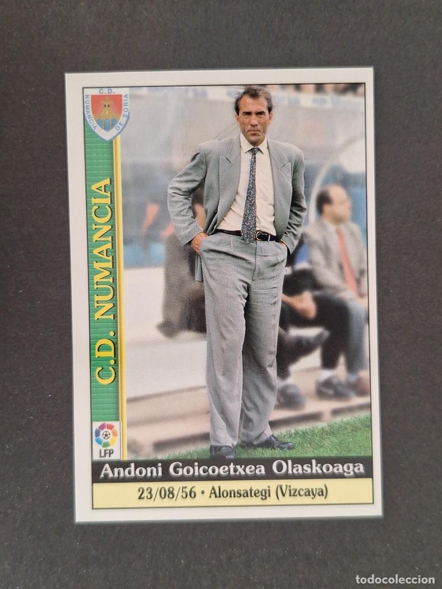 Cromos de Futebol: L1 GOIKOETXEA ENTRENADOR C. D. NUMANCIA 342 ERROR MUNDICROMO LAS FICHAS DE LA LIGA 2000 99 00