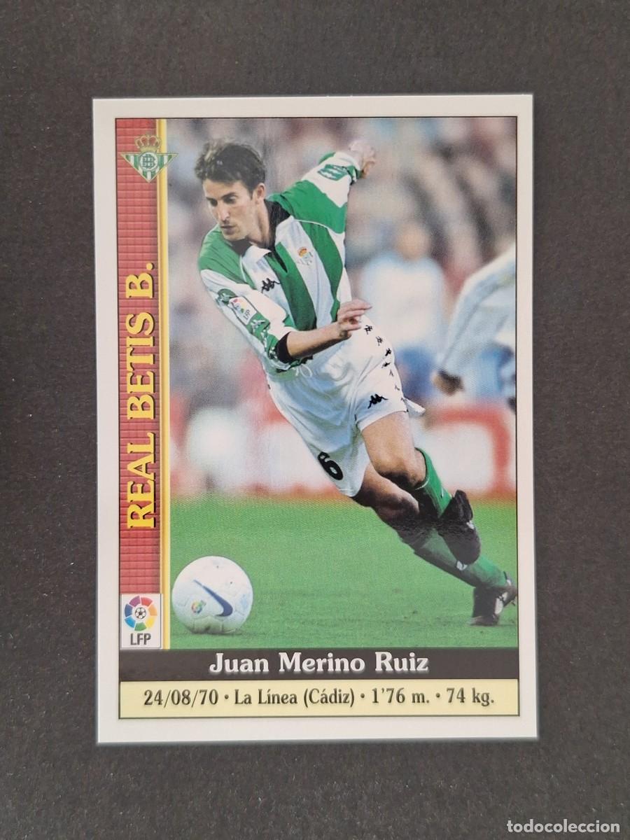 Cromos de Futebol: L1 MERINO REAL BETIS BALOMPIE 186 ERROR MUNDICROMO LAS FICHAS DE LA LIGA 2000 99 00