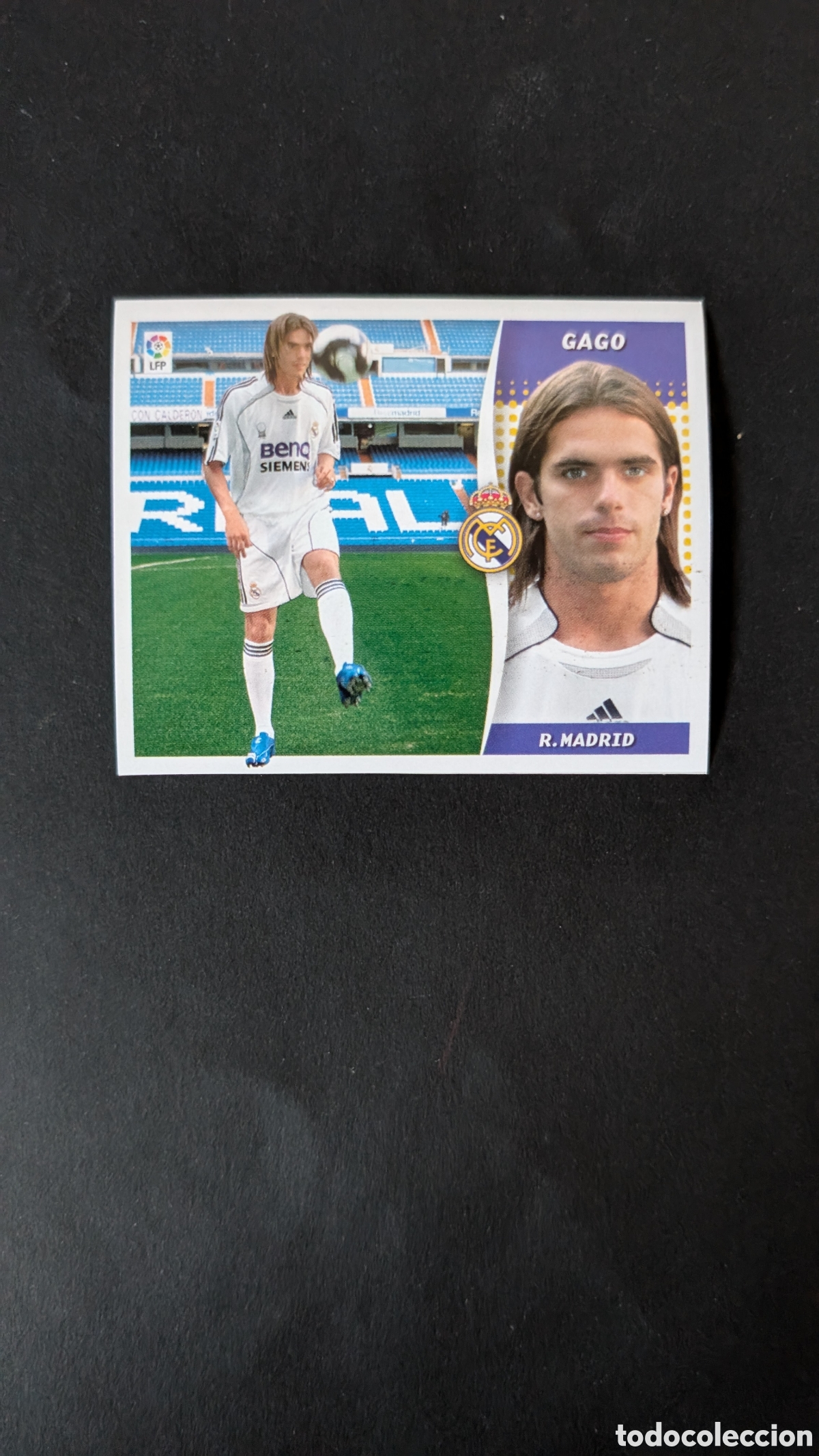 Cromos de Futebol: GAGO REAL MADRID MERCADO INVIERNO LIGA ESTE 2006/07 06 07 NUNCA PEGADO SIN PEGAR