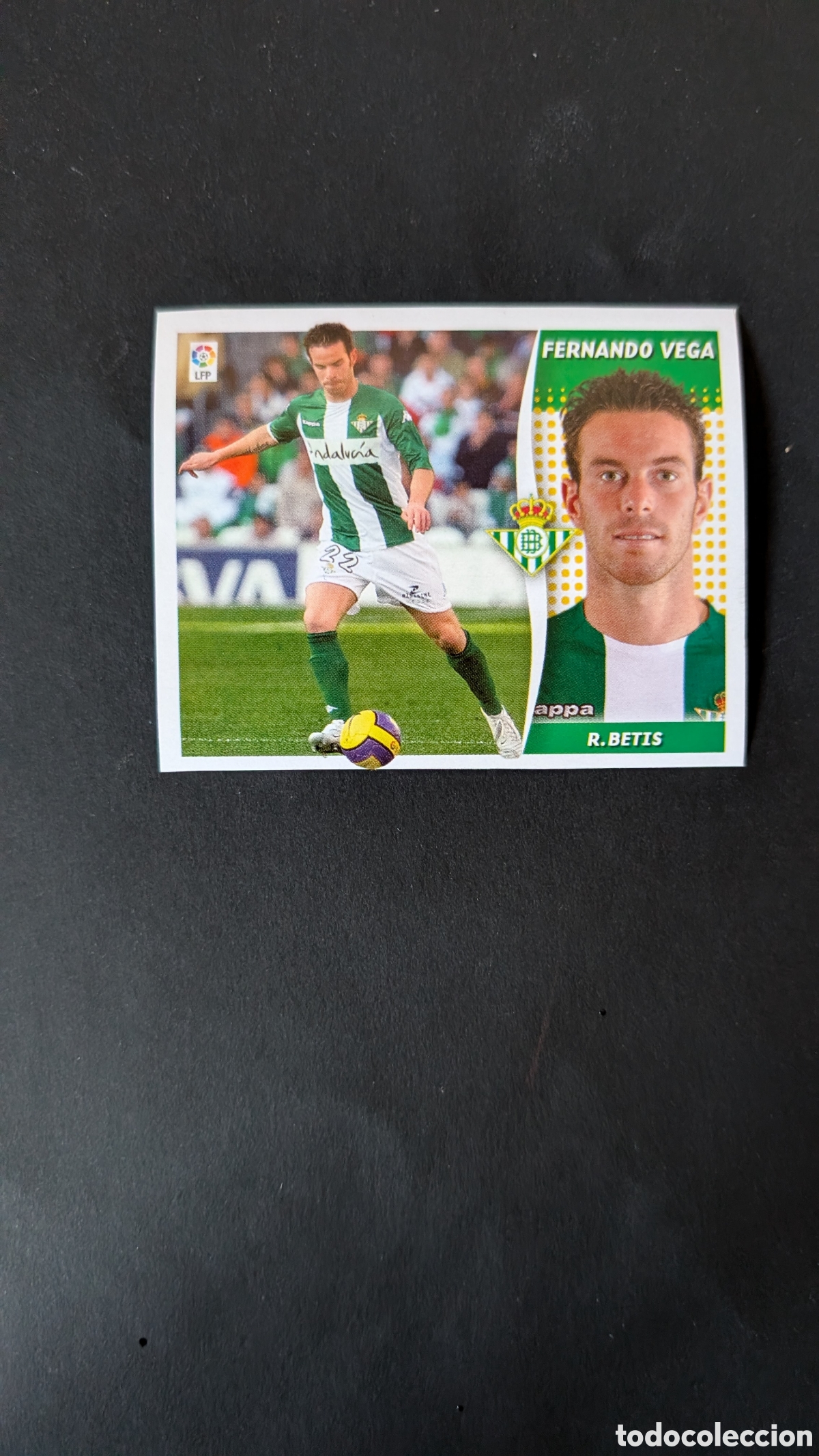 Football Stickers: FERNANDO VEGA BETIS COLOCA MERCADO INVIERNO LIGA ESTE 2006/07 06 07 NUNCA PEGADO SIN PEGAR