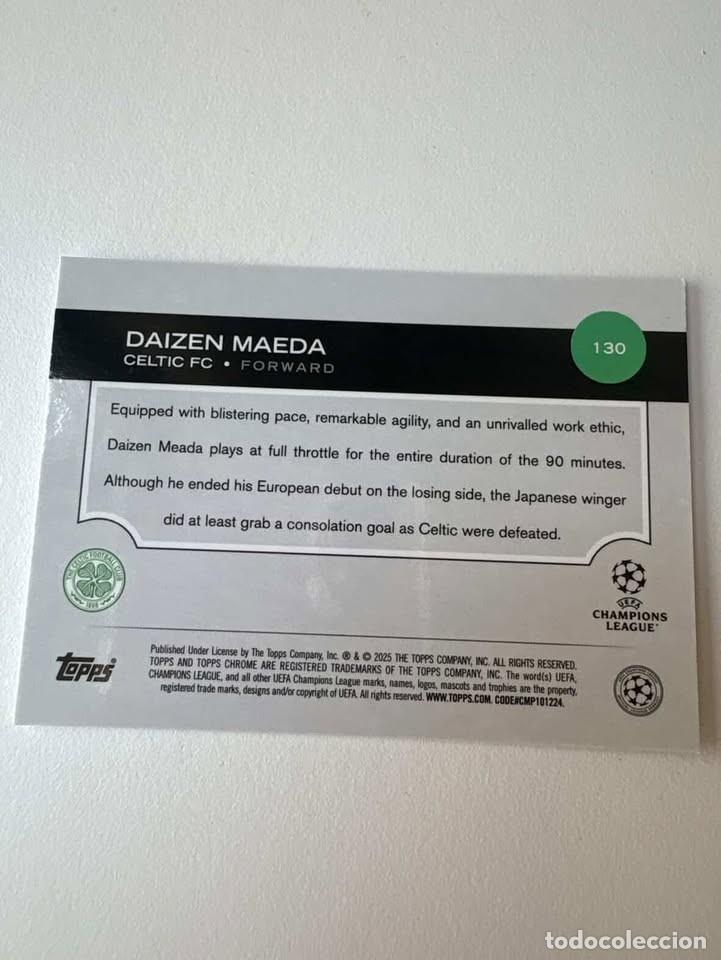 Cromos de f&uacute;tbol: Carta Daizen Maeda Celtic 130 Topps Chrome - Foto 2