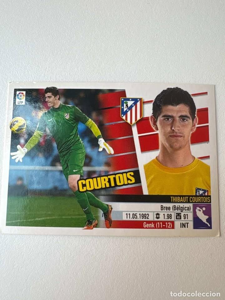 Football Stickers: Carta Courtois Atl&eacute;tico de Madrid 1 Liga este 2013-14