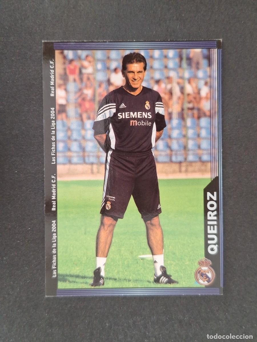 Football Stickers: L1 QUEIROZ ENTRENADOR REAL MADRID 3 MUNDICROMO LAS FICHAS DE LA LIGA 2004 03 04