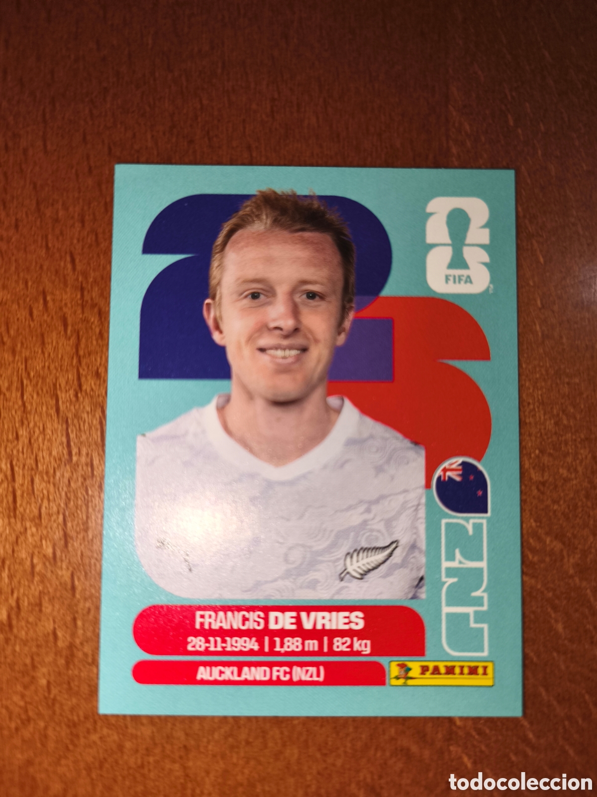 Fu&szlig;ball-Sticker: NZL8 Francis De Vries NZL 8 Fifa World Cup 2026 Nueva Zelanda