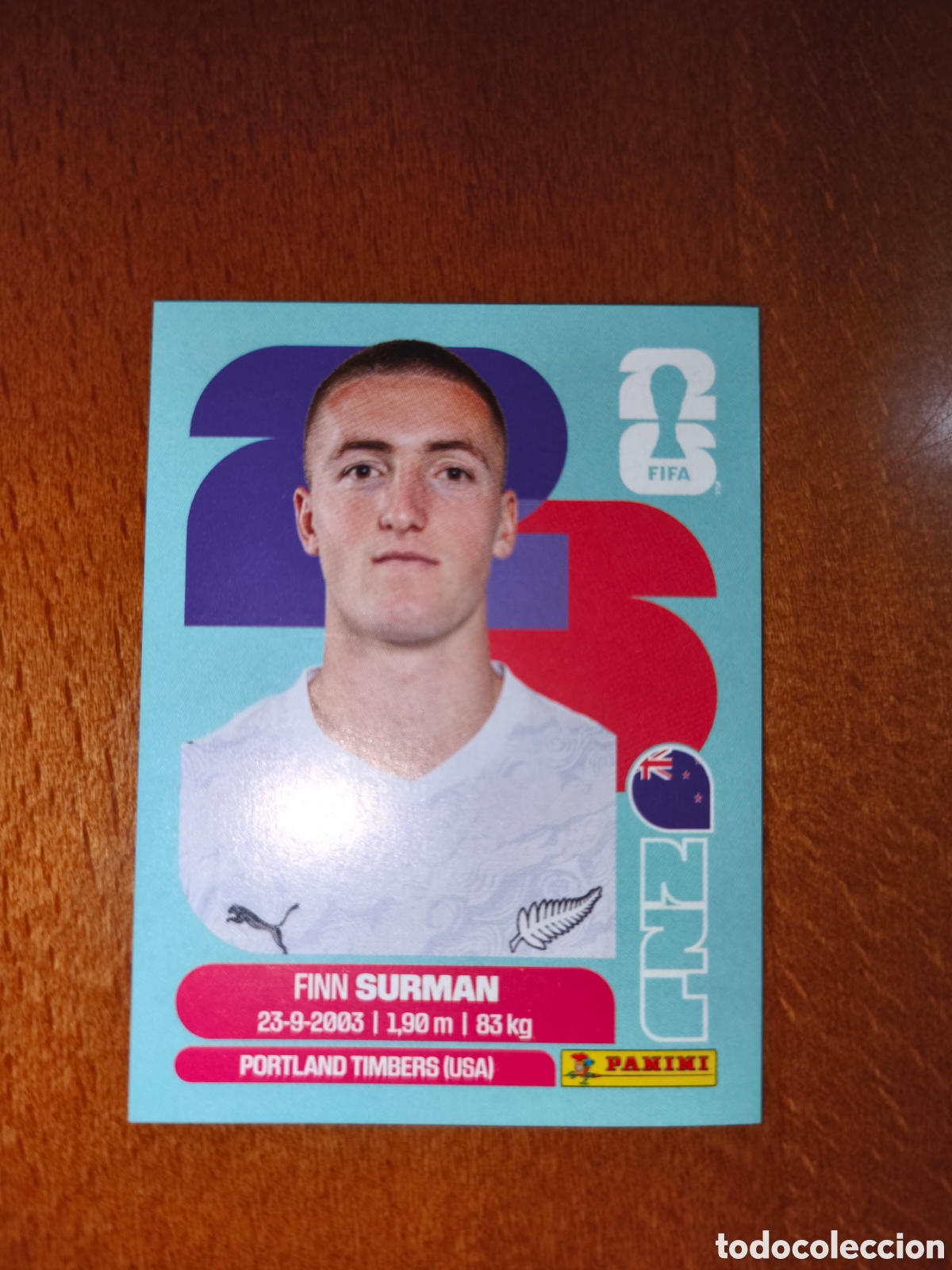 Fu&szlig;ball-Sticker: NZL9 Finn Surman NZL 9 Fifa World Cup 2026 Nueva Zelanda