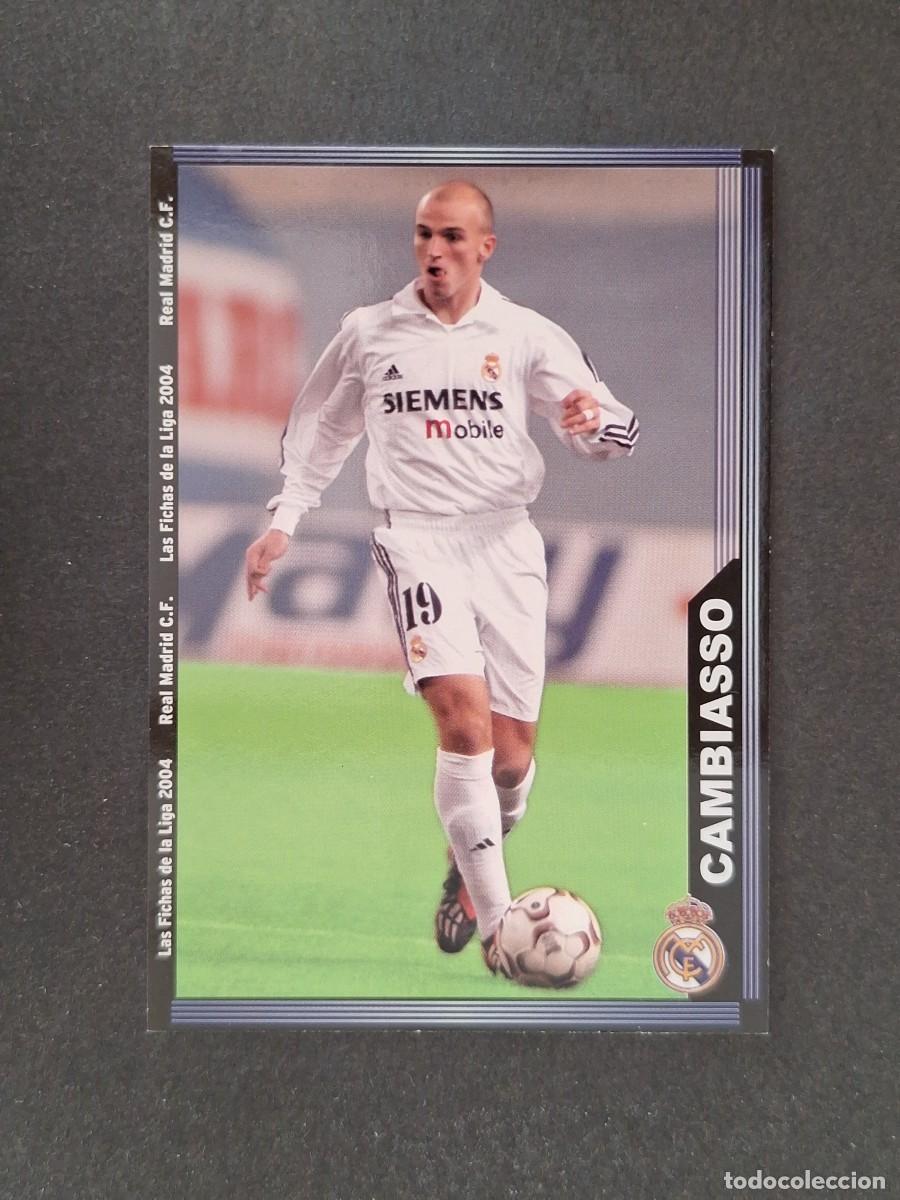 Cromos de f&uacute;tbol: L1 CAMBIASSO REAL MADRID 11 MUNDICROMO LAS FICHAS DE LA LIGA 2004 03 04