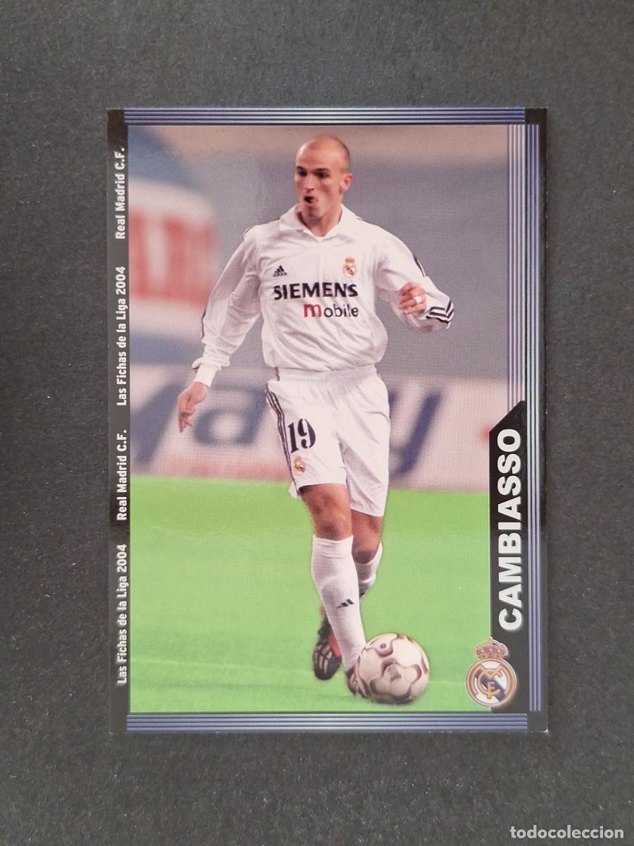Cromos de f&uacute;tbol: L1 CAMBIASSO REAL MADRID 11 MUNDICROMO LAS FICHAS DE LA LIGA 2004 03 04