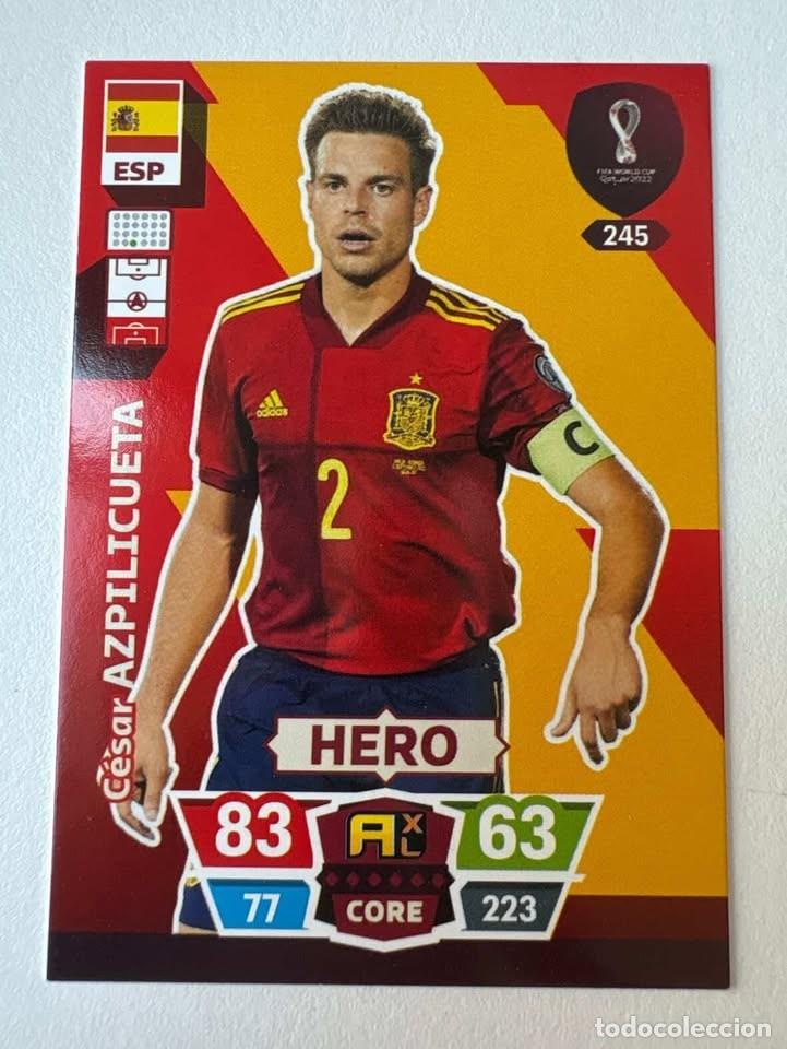 Cromos de Futebol: Carta Azpilicueta Hero Espa&ntilde;a 245 Mundial Qatar Adrenalyn 2022
