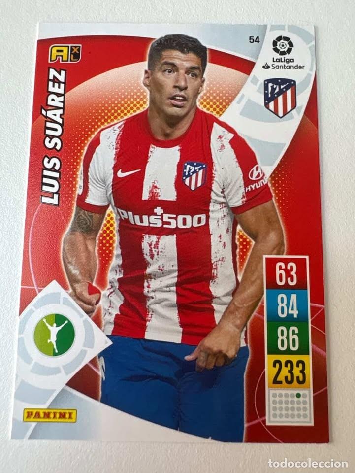 Fu&szlig;ball-Sticker: Carta Luis Su&aacute;rez Atl&eacute;tico de Madrid 54 Adrenaltn 2021-22