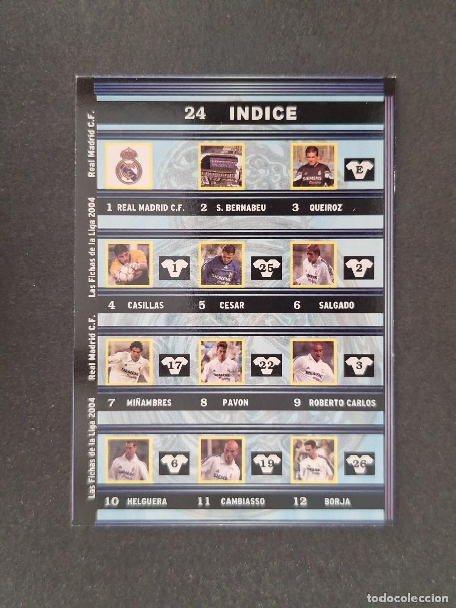 Fu&szlig;ball-Sticker: L1 INDICE REAL MADRID 24 MUNDICROMO LAS FICHAS DE LA LIGA 2004 03 04
