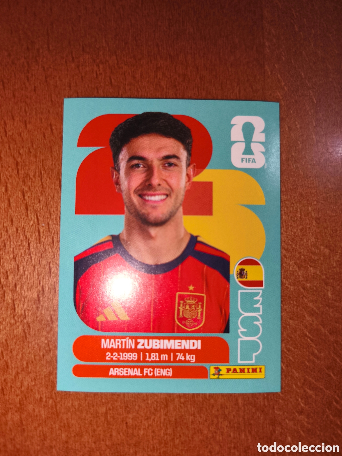 Fu&szlig;ball-Sticker: ESP9 Mart&iacute;n Zubimendi ESP 9 Fifa World Cup 2026 Espa&ntilde;a