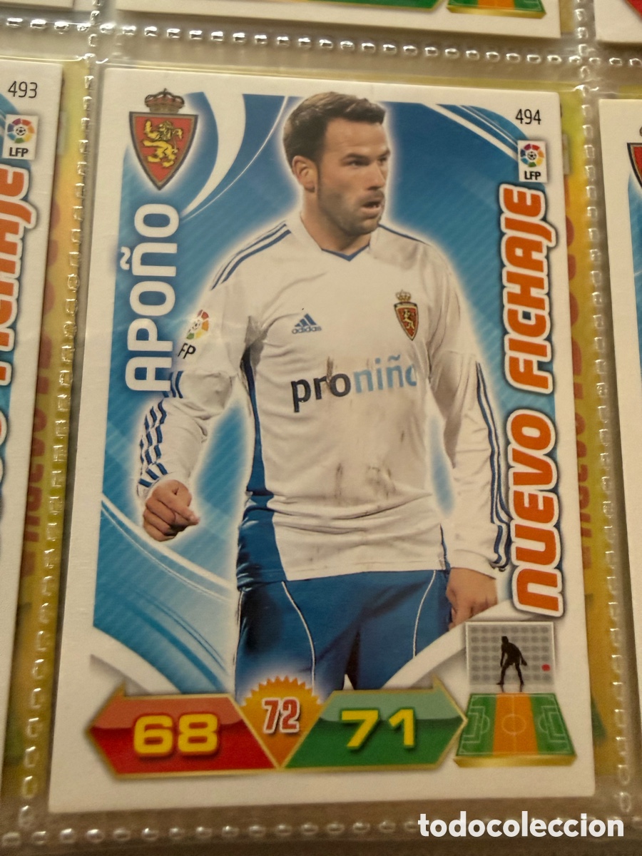 Fu&szlig;ball-Sticker: ADRENALYN XL. 2011-12. APO&Ntilde;O ( Real Zaragoza). NUEVO FICHAJE