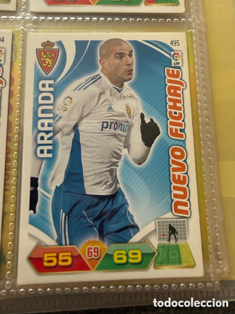 Fu&szlig;ball-Sticker: ADRENALYN XL. 2011-12. ARANDA ( Real Zaragoza). NUEVO FICHAJE