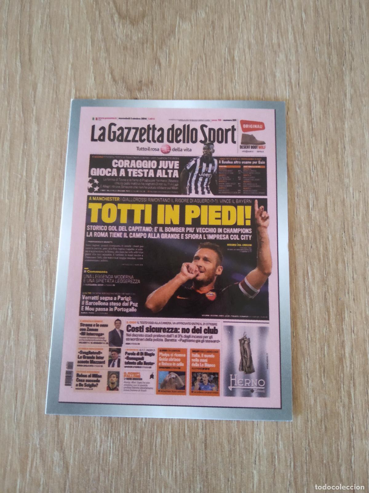 Fu&szlig;ball-Sticker: 569 TOTTI IN PIEDI ROMA CROMO FUTBOL PANINI LIGA ITALIA 16-17 CALCIATORI 2016-2017