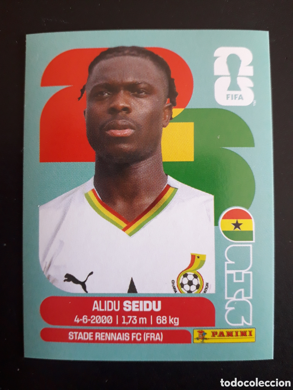 Fu&szlig;ball-Sticker: SEIDU GHANA GHA 5 MUNDIAL F&Uacute;TBOL 2026 FIFA WORLD CUP PANINI SIN PEGAR PEDIDO M&Iacute;NIMO 3&euro;