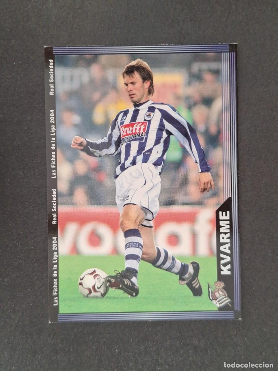 Cromos de f&uacute;tbol: L1 KVARME REAL SOCIEDAD 40 MUNDICROMO LAS FICHAS DE LA LIGA 2004 03 04