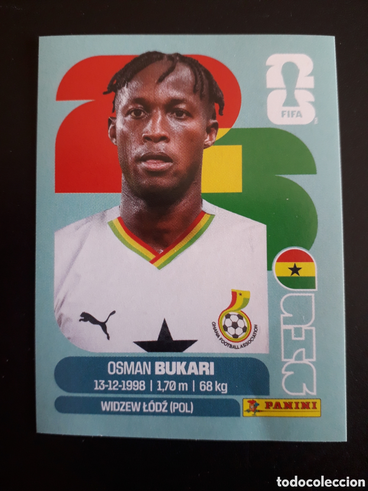 Cromos de f&uacute;tbol: BUKARI GHANA GHA 19 MUNDIAL F&Uacute;TBOL 2026 FIFA WORLD CUP PANINI SIN PEGAR PEDIDO M&Iacute;NIMO 3&euro;