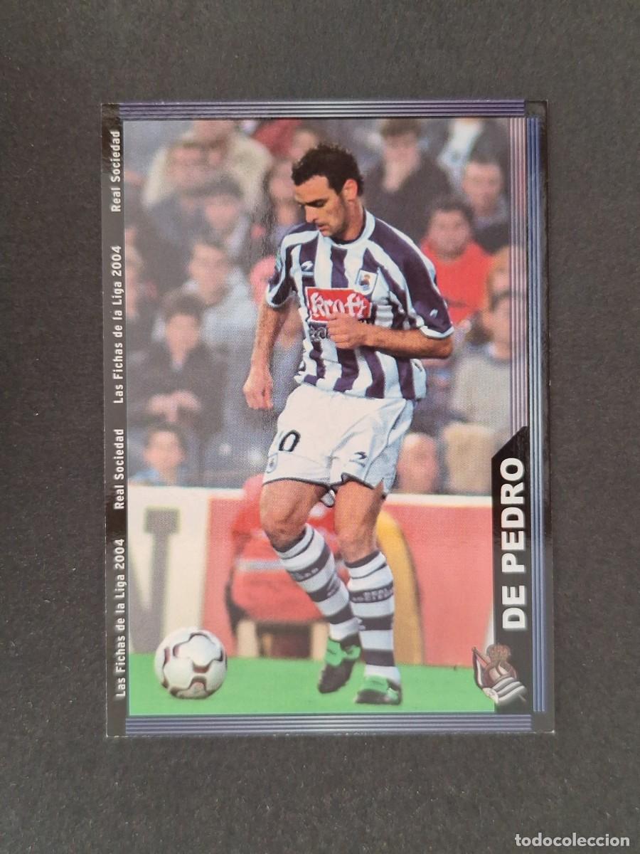 Cromos de f&uacute;tbol: L1 DE PEDRO REAL SOCIEDAD 41 MUNDICROMO LAS FICHAS DE LA LIGA 2004 03 04